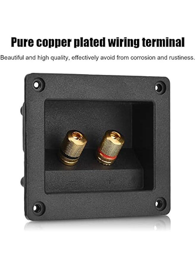 2 Way Speaker Box Terminal Cup Binding Post, Power Speaker Screw-in Terminal Plates, Subwoofer Plug Acoustic Components for HiFi Speaker, Speaker Terminal Box for DIY Home Speaker Kits