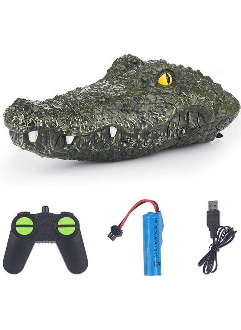 RC Electric Crocodile Simulation Crocodile Head Spoof Toy 2.4GHz RC Crocodile Boat with Remote Control Toy Party Gift Decoration for Swimming Pools