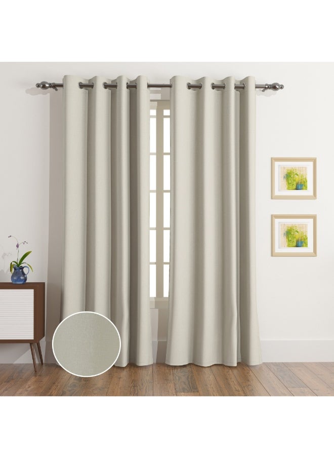 Artisan York 2-Piece Jacquard Extra Long Curtain Set 135 X 300 Cm