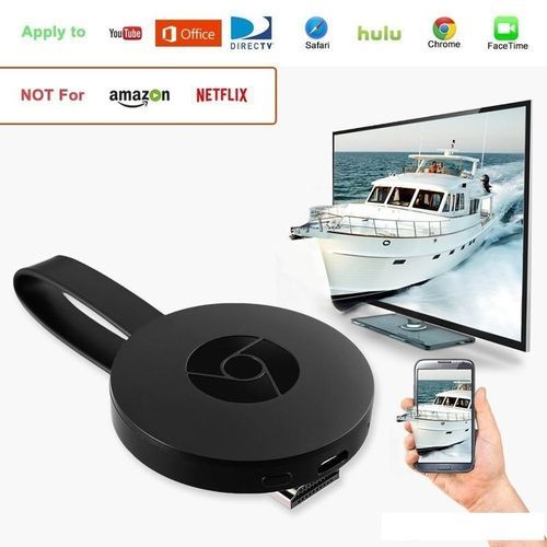 Wifi Display Dongle HDMI 1080P Display Receiver TV - Black