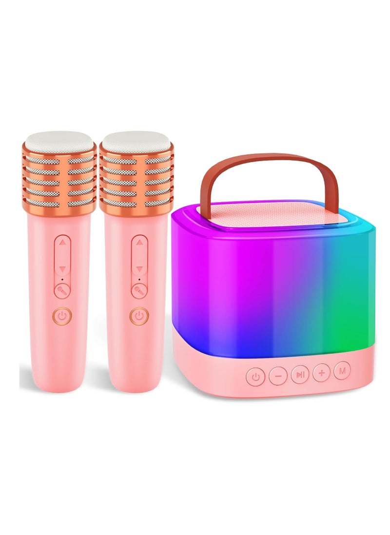 Karaoke Machine for Kids with 2 Microphones, Bluetooth, LED Party Lights – Ideal Birthday Gift for 3-12 Year Old Girls & Boys