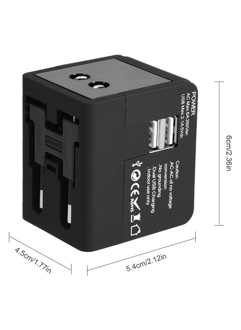 Earldom AC Adapter Charger Dual USB European Plug Universal Socket