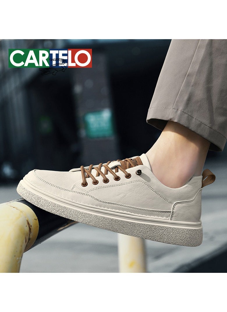 New CARTELO Sports And Leisure Shoes Low Cut Solid Color Business Board Shoes