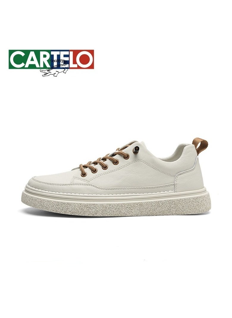 New CARTELO Sports And Leisure Shoes Low Cut Solid Color Business Board Shoes
