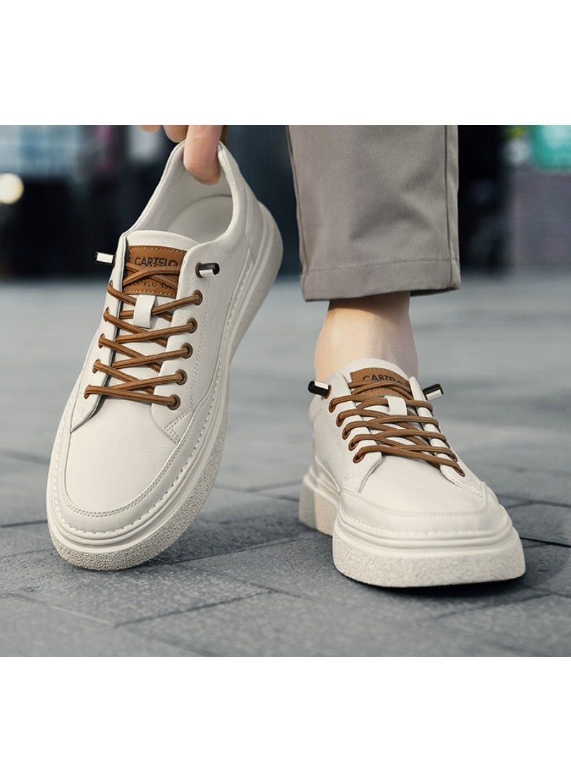 New CARTELO Sports And Leisure Shoes Low Cut Solid Color Business Board Shoes