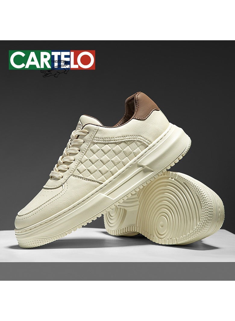 New CARTELO Sports And Leisure Shoes Low Cut Solid Color Business Board Shoes