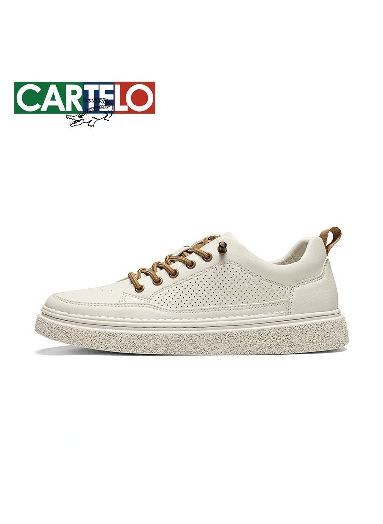 New CARTELO Sports And Leisure Shoes Low Cut Solid Color Business Board Shoes