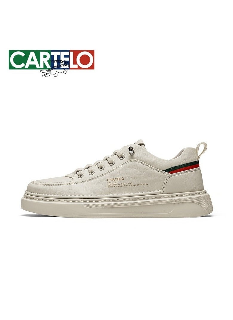 New CARTELO Sports And Leisure Shoes Low Cut Solid Color Business Board Shoes