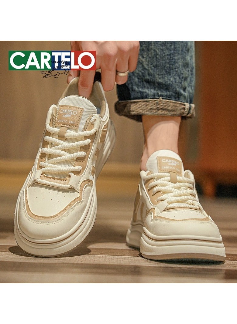 New CARTELO Sports And Leisure Shoes Low Cut Solid Color Business Board Shoes