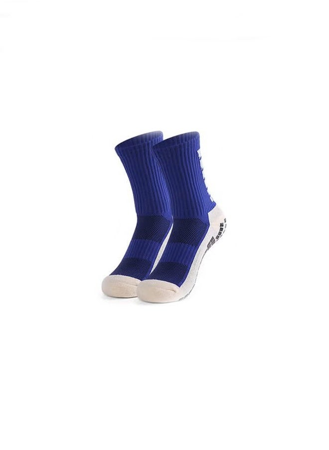 1Pair white Men's Soccer Socks Anti Slip Non Slip Grip Pads for Football Basketball Sports Grip Socks