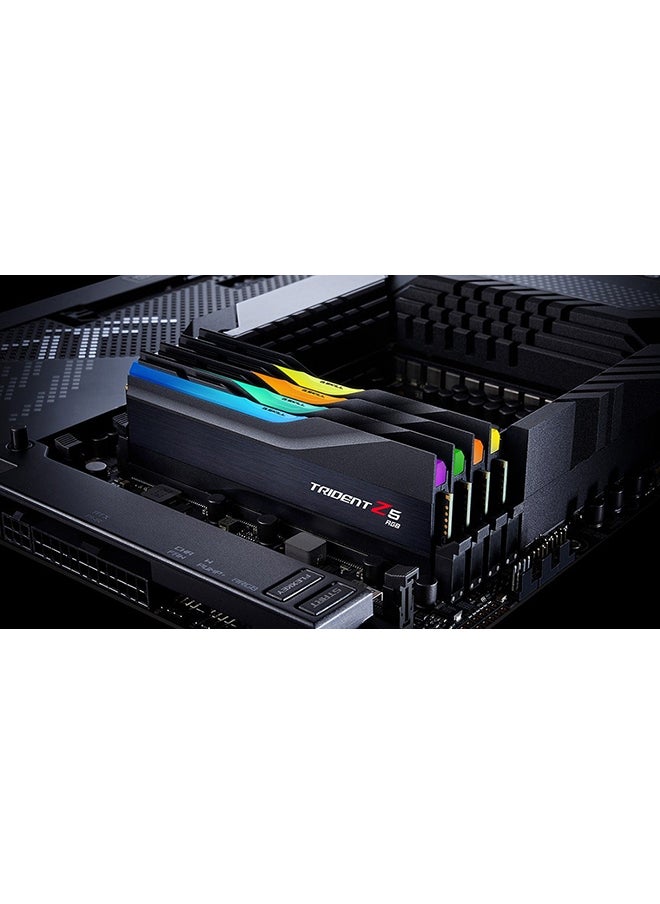 Trident Z5 RGB DDR5 Memory, 32GB (2x16GB) Capacity, 6400MHz Tested Speed, CL32-39-39-102 Latency, 1.40 Voltage, Unbuffered, Non-ECC, Intel XMP 3.0, Black | F5-6400J3239G16GX2-TZ5RK