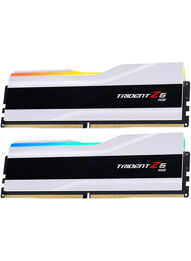 Trident Z5 RGB Series 32GB (2x16GB) DDR5 Dual Channel Desktop Memory Kit, 7200 MT/s Memory Speed, CL34-45-45-115 Latency, 1.40 Voltage, Intel XMP 3.0, 288-Pin, White | F5-7200J3445G16GX2-TZ5RW