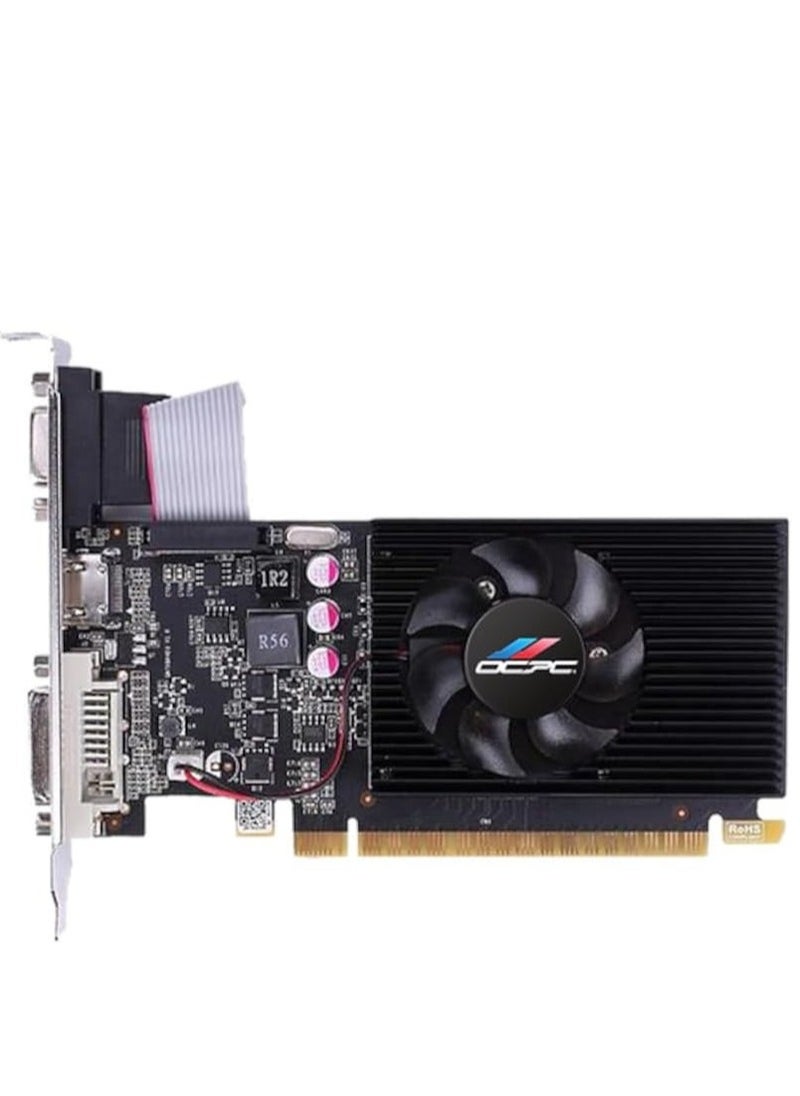 GT 730 4GB DDR3 Low Profile Graphics Card, DirectX 12, PCIe 2.0, HDMI/DVI/VGA Outputs, 128-bit Memory Interface, 1.6GHz Core Clock, 4K Ultra HD Support, Energy Efficient, Multi-Monitor Support, Passive Cooling Design | OCVNGT730G