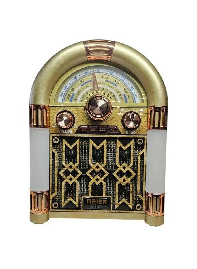 Portable Antique Radio Nostalgic Wooden Retro FM Radio With AM | FM | SW Band Frequency, USB | SD | TF Card Slot, AUX and Bluetooth Modern Feature Vintage Radio