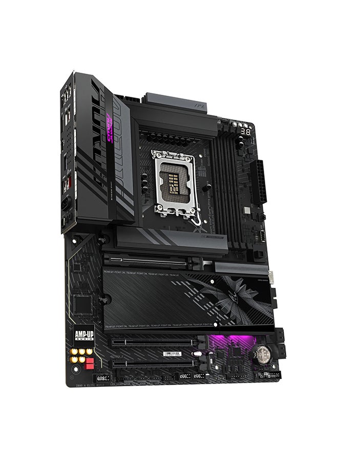 Z890 AORUS ELITE WIFI7 ATX Motherboard, Intel Z890 Chipset, LGA 1851 Socket, 4x DDR5 DIMM Slots (Up to 256GB), 1x PCIe 5.0 x16 Slot, 4x M.2 Slots, Wi-Fi 7 & Bluetooth 2.4, USB 3.2 Gen 2x2, 10Gb Ethernet, Enhanced VRM Design, Advanced Thermal Solution, RGB Fusion Support, Z890-AORUS-ELITE-WIFI7 Black