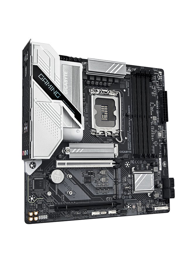 Z890M Gaming X LGA 1851 mATX Motherboard, Intel Z890 Chipset, 4x DDR5 DIMM Slots (Up to 256GB Max Memory), Wi-Fi 6E & BT 5.2, 1x PCIe 5.0 x16, 1x PCIe 4.0 x4, 3x M.2 Slots, 4x SATA 6Gb/s Ports, 2.5GbE LAN, USB 3.2 Gen 2x2, HDMI 2.1 & DisplayPort 2.1, Realtek Audio, RGB Fusion, Crossfire Support, Advanced Thermal Design, Q-Flash, Smart Backup, Supports Windows 10/11 | Z890M-GAMING-X Black/White