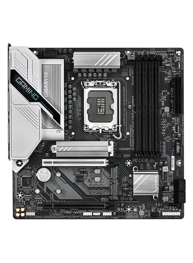 Z890M Gaming X LGA 1851 mATX Motherboard, Intel Z890 Chipset, 4x DDR5 DIMM Slots (Up to 256GB Max Memory), Wi-Fi 6E & BT 5.2, 1x PCIe 5.0 x16, 1x PCIe 4.0 x4, 3x M.2 Slots, 4x SATA 6Gb/s Ports, 2.5GbE LAN, USB 3.2 Gen 2x2, HDMI 2.1 & DisplayPort 2.1, Realtek Audio, RGB Fusion, Crossfire Support, Advanced Thermal Design, Q-Flash, Smart Backup, Supports Windows 10/11 | Z890M-GAMING-X Black/White