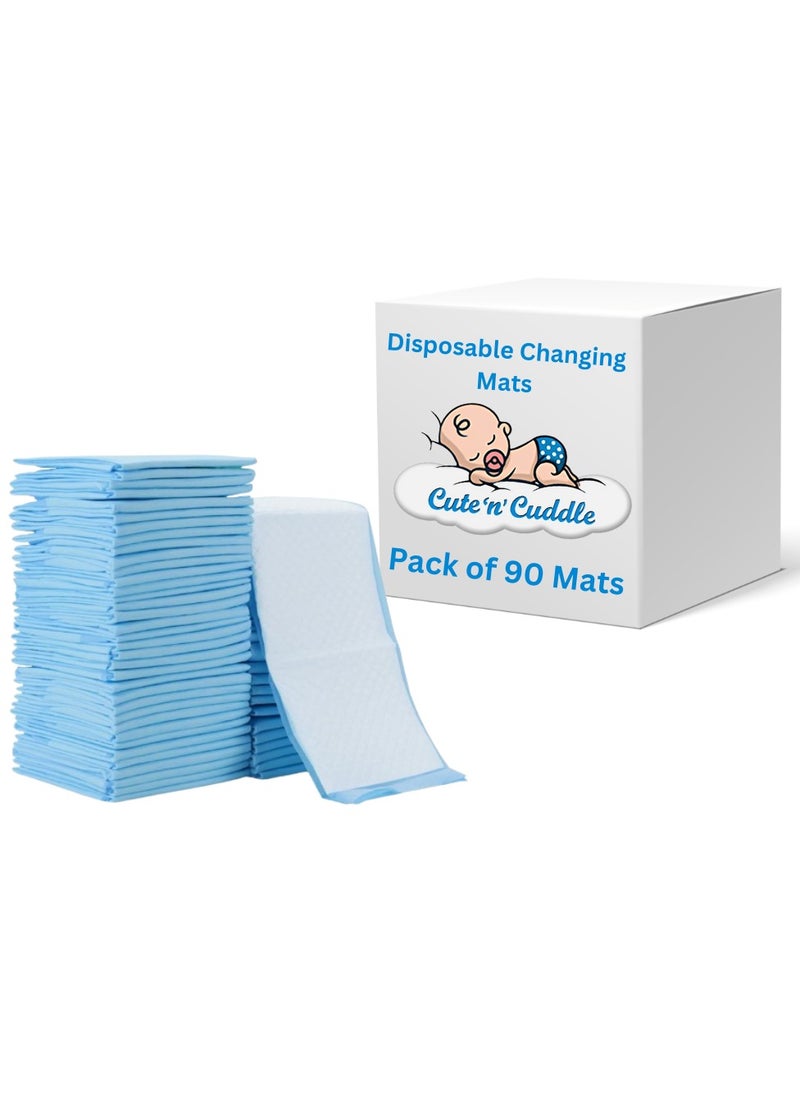 Cute 'n' Cuddle Disposable Changing pads (Pack Of 90) for Baby 60 cm X 45 cm