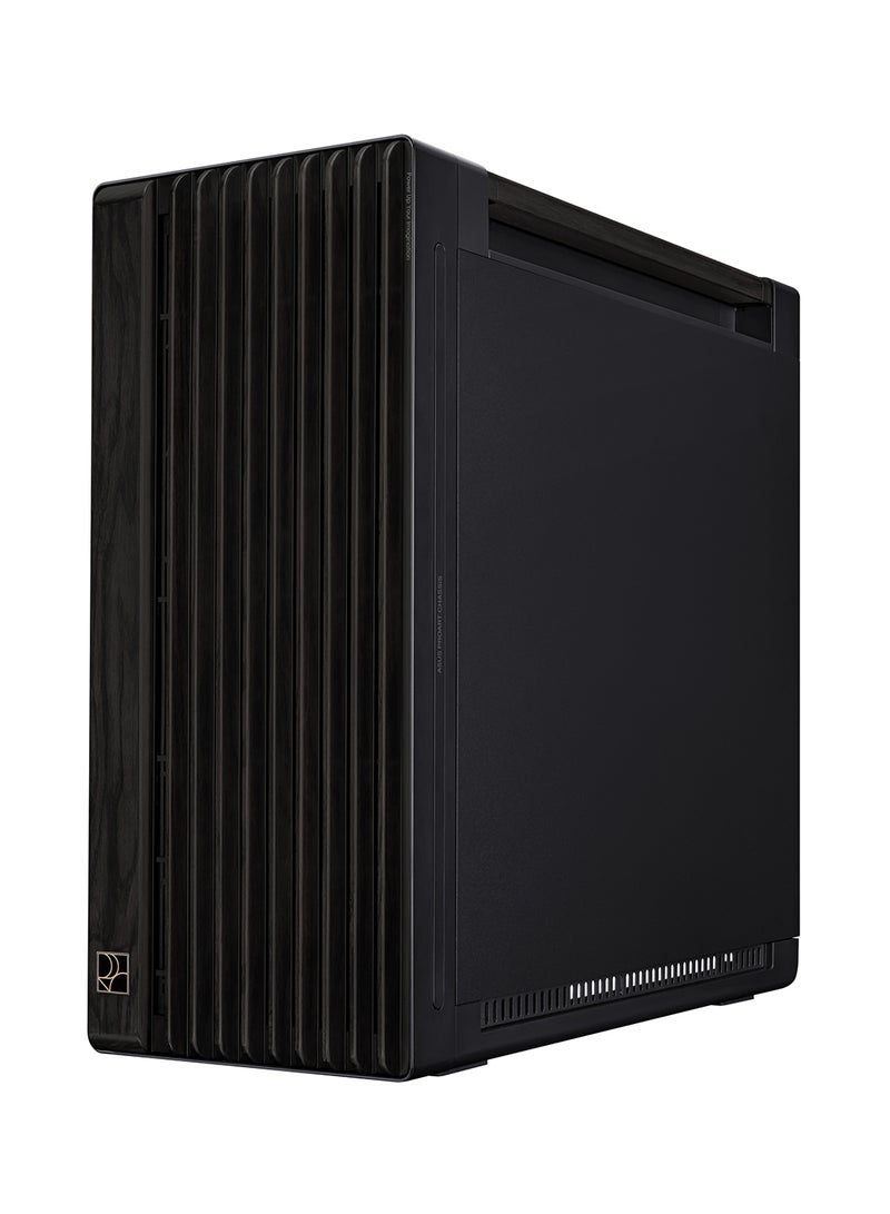 ProArt PA602 Wood Edition Mid Tower ATX Case - Tempered Glass Panel, Natural Wood Finish, EATX Support, 420mm Radiator Support, 2 x 200mm Pre-installed Fans, 8 Expansion Slots, ARGB Lighting, Cable Management, USB 3.2 Type-C, Tool-Free Design, Removable Dust Filters | 90DC00J0-B09010 Black