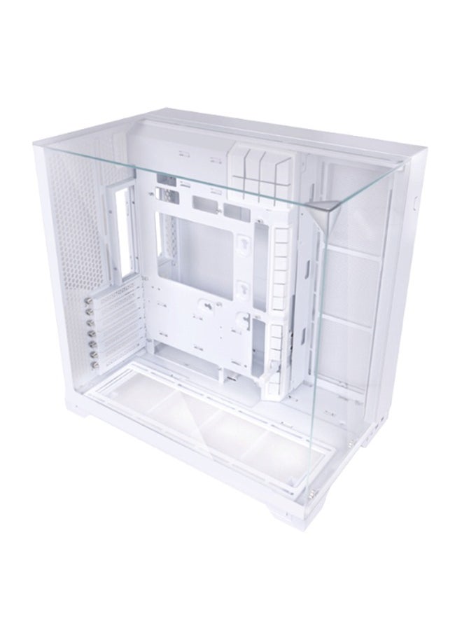 O11 Vision Compact White – Premium Tower Chassis with Dual Tempered Glass Panels, ATX/E-ATX Support, 408mm GPU Clearance, Extensive Cooling Support, USB 3.1 Type-C, and Tool-Less Drive Installation in Elegant White Finish | G99.011VPW.00