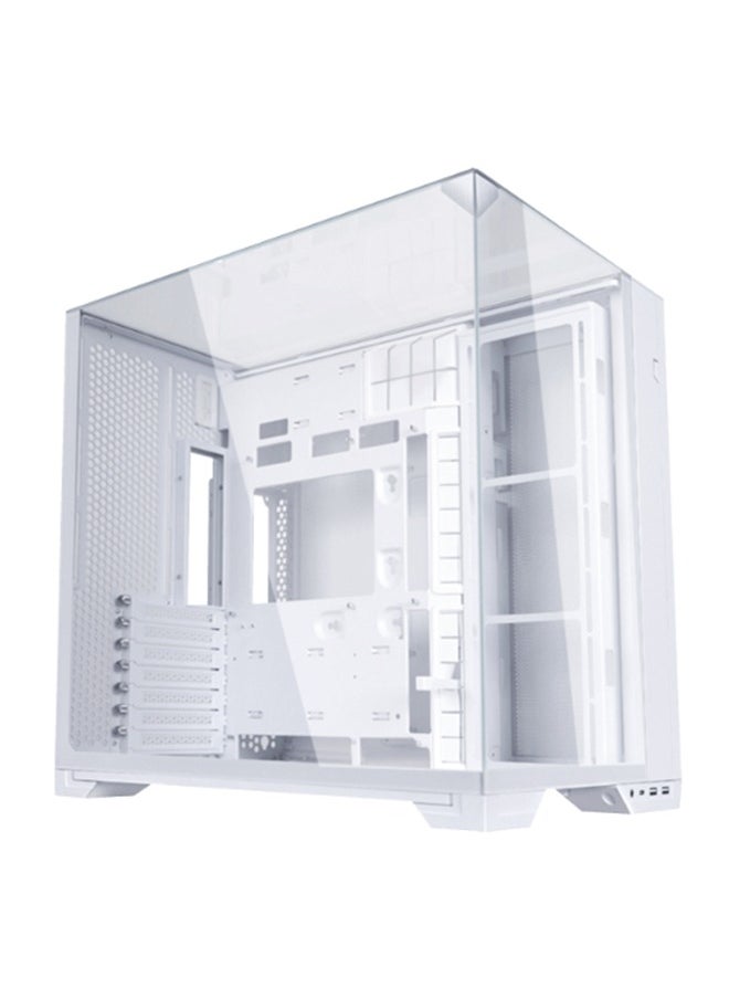 O11 Vision Compact White – Premium Tower Chassis with Dual Tempered Glass Panels, ATX/E-ATX Support, 408mm GPU Clearance, Extensive Cooling Support, USB 3.1 Type-C, and Tool-Less Drive Installation in Elegant White Finish | G99.011VPW.00