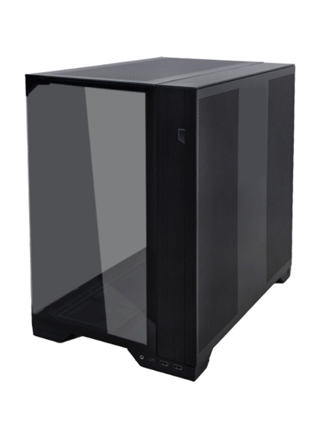 O11 Vision Compact Black – Premium Tower Chassis with Dual Tempered Glass Panels, ATX/E-ATX Support, 408mm GPU Clearance, Extensive Cooling Options, USB 3.1 Type-C, and Tool-Less Drive Installation in Sleek Black Finish | G99.011VPX.00