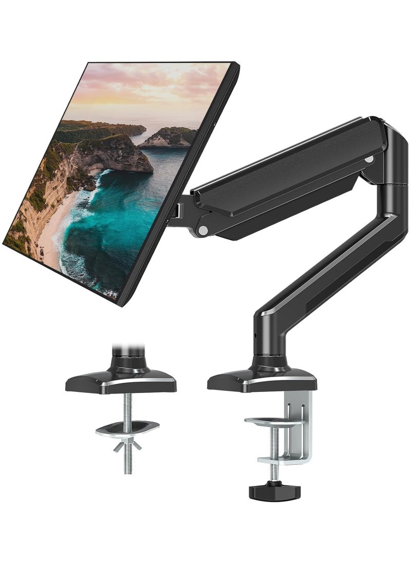 Single Monitor Mount Arm Fits Monitor 13 to 32 Inch, Monitor Desk Mount Holds 2-9kgs Computer Screen, Full Motion Gas Spring Monitor Desk Mount, VESA Mount 75x75/100x100mm