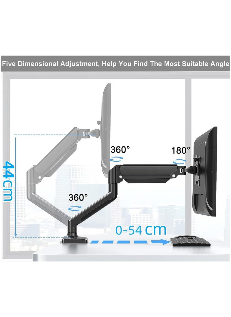 Single Monitor Mount Arm Fits Monitor 13 to 32 Inch, Monitor Desk Mount Holds 2-9kgs Computer Screen, Full Motion Gas Spring Monitor Desk Mount, VESA Mount 75x75/100x100mm