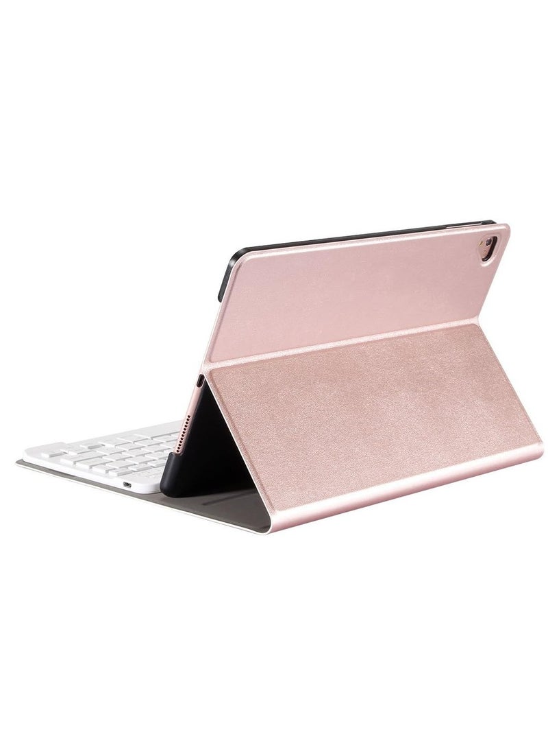 Wireless Keyboard For iPad Air 6th Gen with Case iPad 5th Gen 2018 2017 iPad Air 2 Keyboard Slim Protective Case with Pencil Holder Color Rose Gold