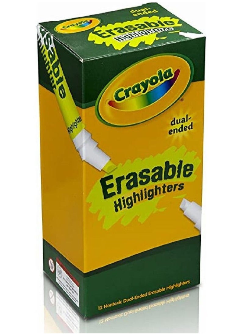 Crayola 12 ct. Bulk Set Dual-Ended Erasable Highlighter