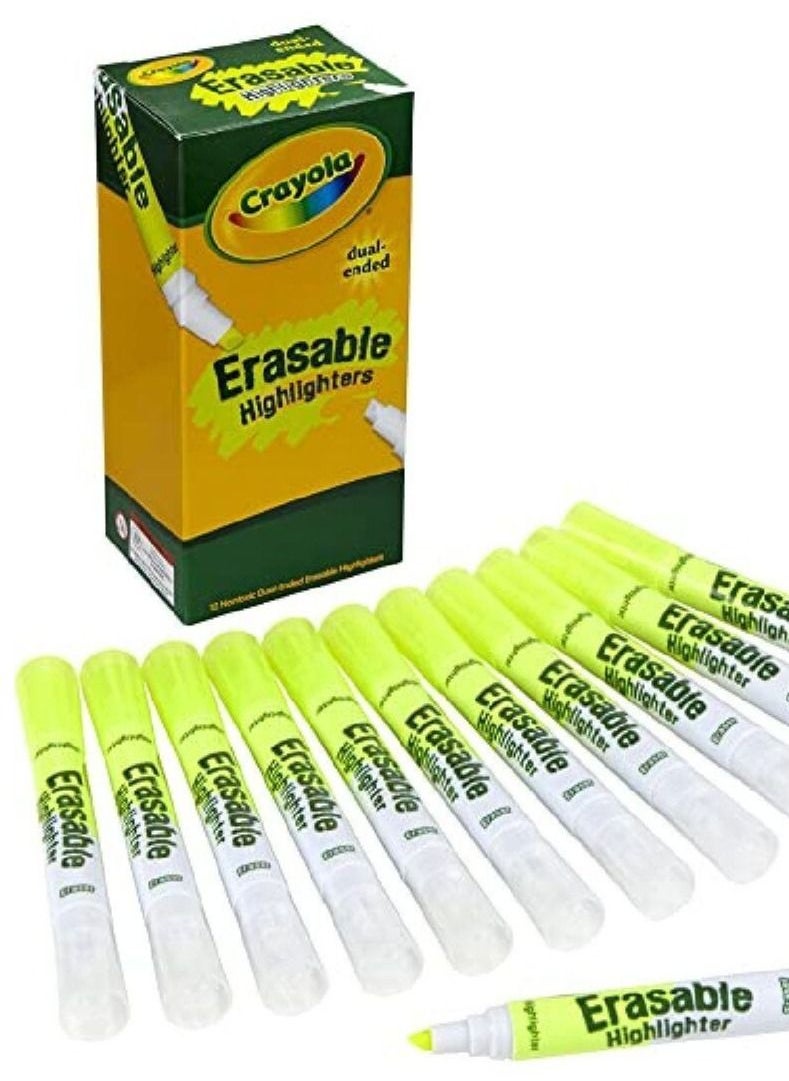 Crayola 12 ct. Bulk Set Dual-Ended Erasable Highlighter