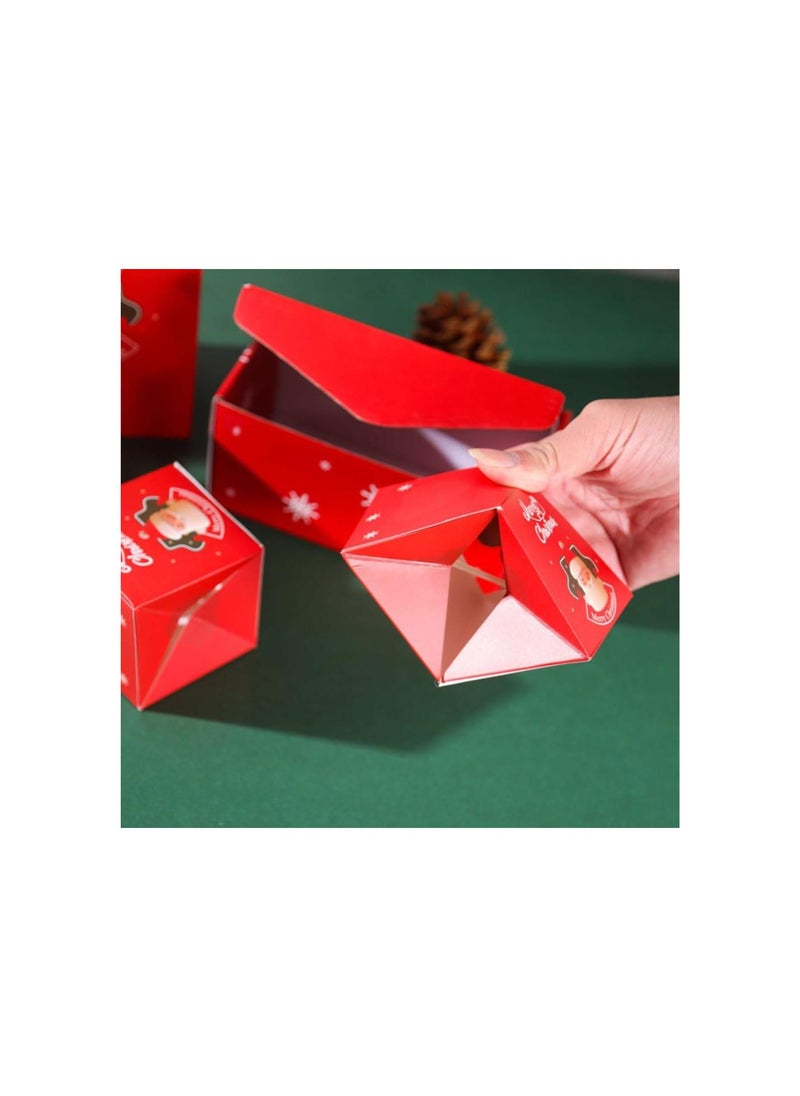 Bombmiss Gift Box, Bombmiss Surprise Gift Box Explosion for Money-20 Times of Box Bounce, Merry Christmas Pop-Up Explosion Gift Box, Folding Bouncing Red Envelope Gift Box (E)