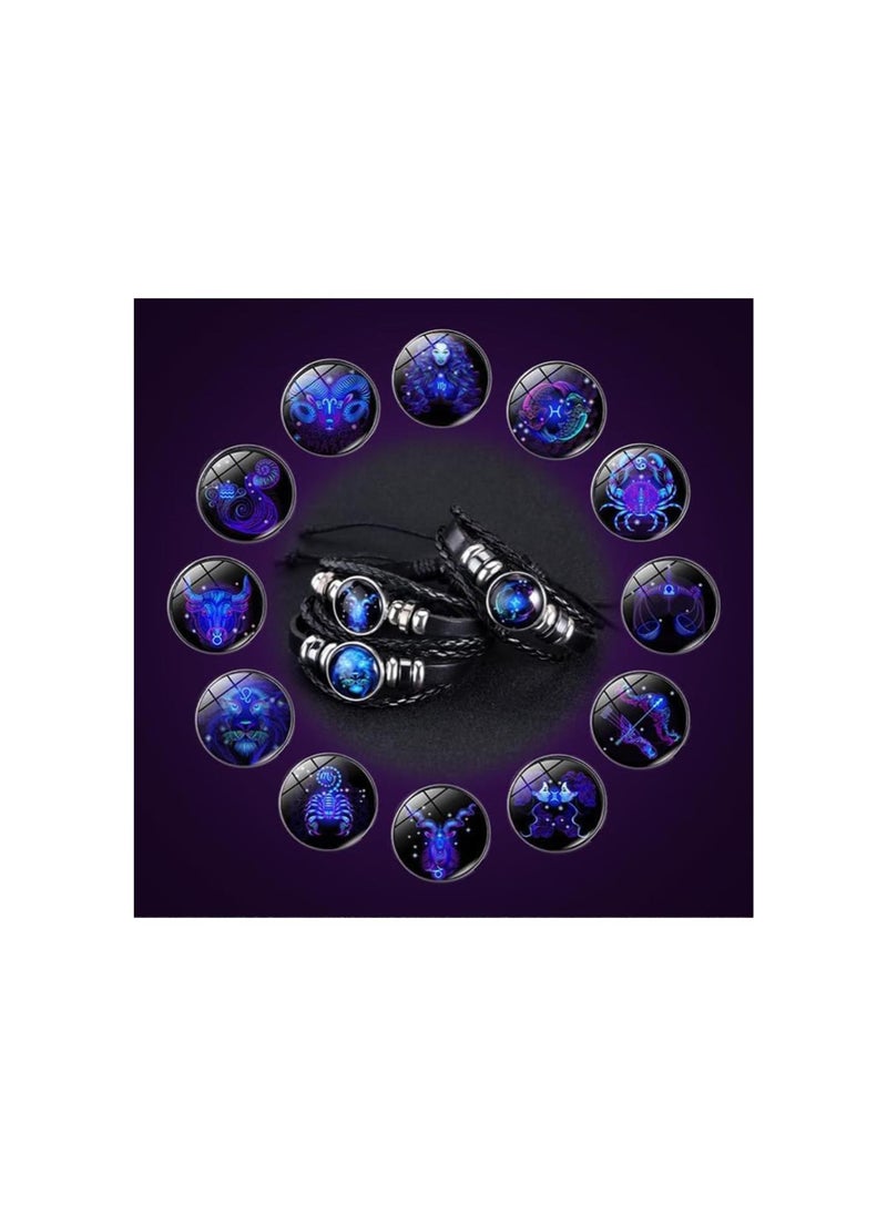 Zodiac Signs Spirit Bracelet, Handmade Multilayer Adjustable 12 Constellation Bracelets, Serene Manifestation Bracelet for Women Men