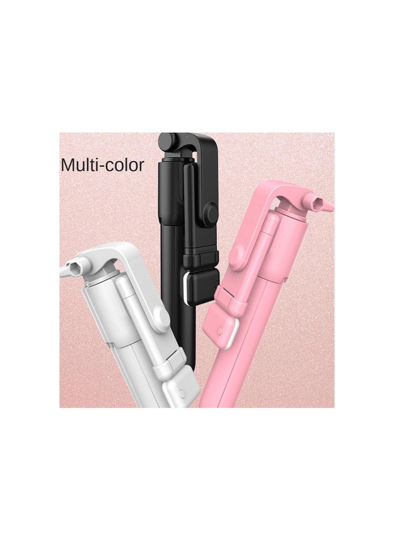 6 in 1 Wireless Bluetooth Selfie Stick, Admissioni Selfie Stick, 360° Rotating Retractable Selfie Stick Tripod, Folding Integrated Tripod Phone Stand with Light (Pink)
