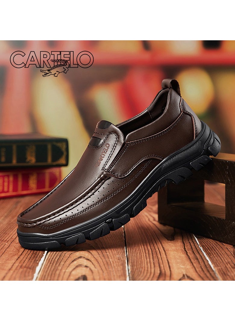 New CARTELO Comfortable Soft Soled Leather Shoes