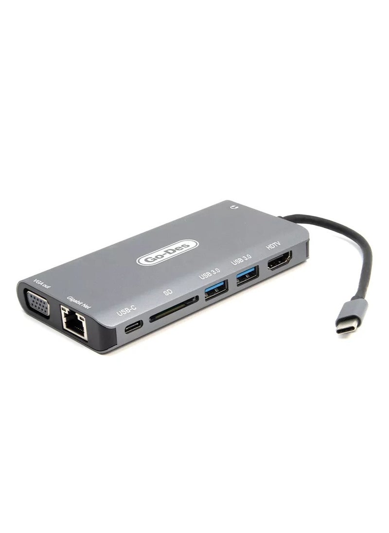 Go-Des USB-C HUB Adapter GD-8792