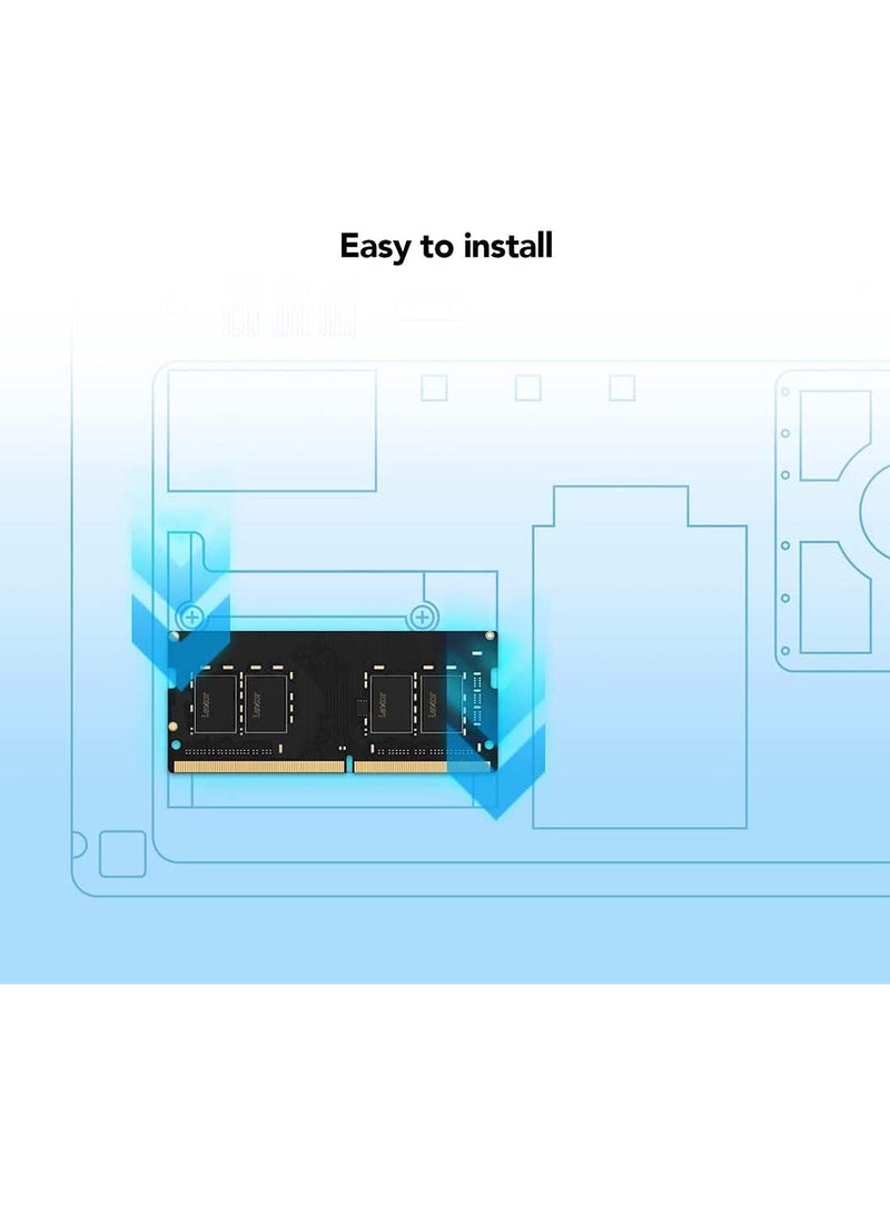 SODIMM DDR4 RAM 8GB 3200 MHz, 260-Pin SODIMM Laptop Memory, High Performance SO-DIMM, PC Laptop Computer Memory (LD4AS008G-B3200GSST) 8 GB