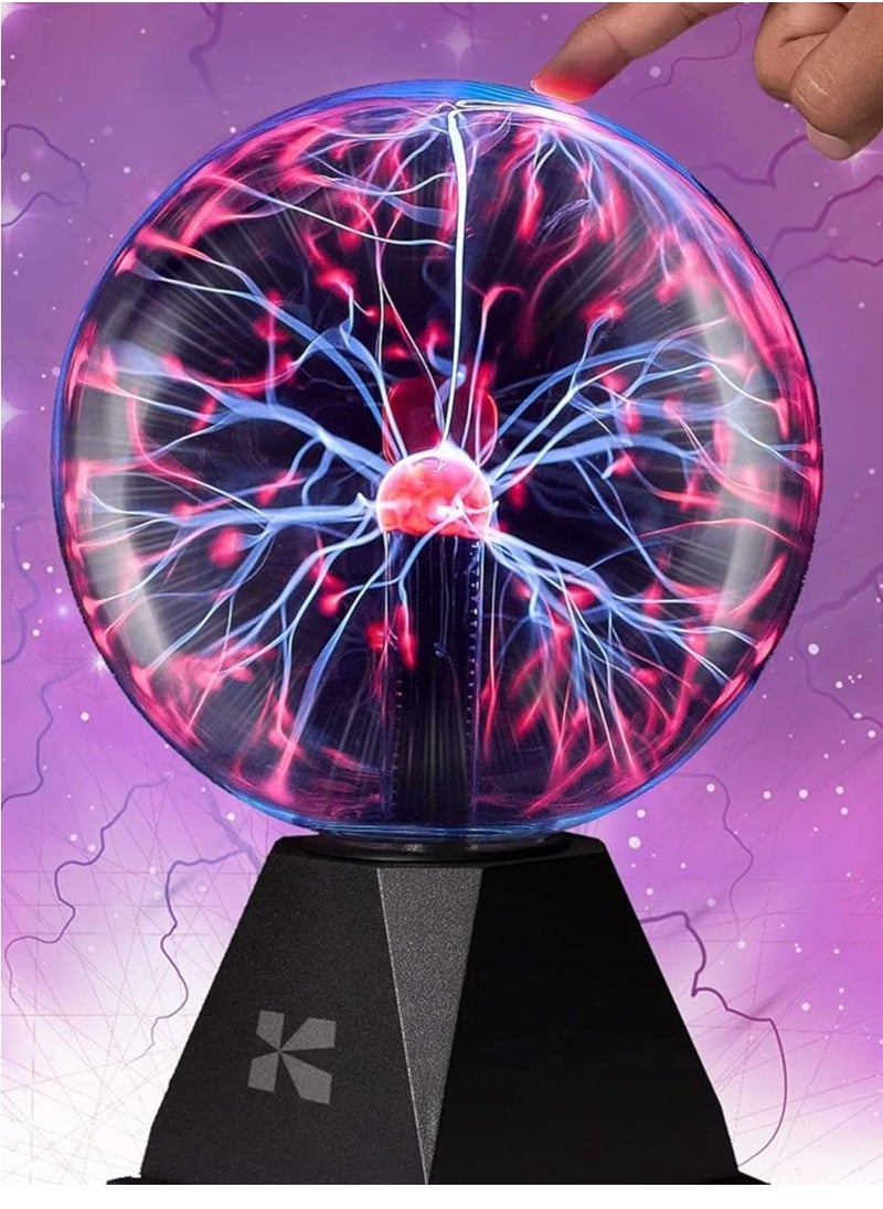 NEW 8-Inch Plasma Ball – Nebula Thunder Lightning Globe with Static Electricity in Vacuum Pressured Glass – Plug-in for Parties, Home Decor, STEM Learning, & More