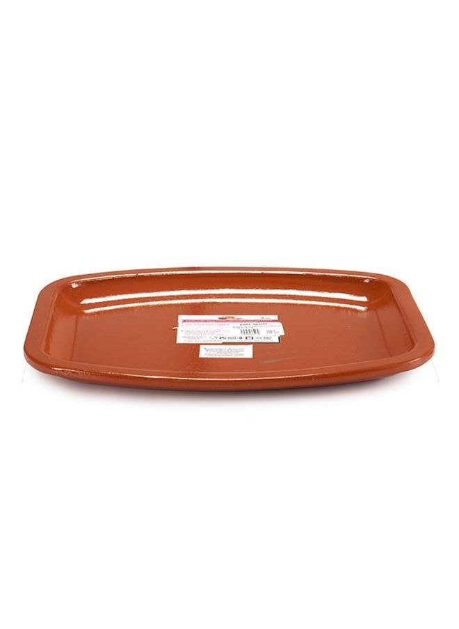 Brown Terracotta Flat Rectangular Plate 40 cm ,Spain