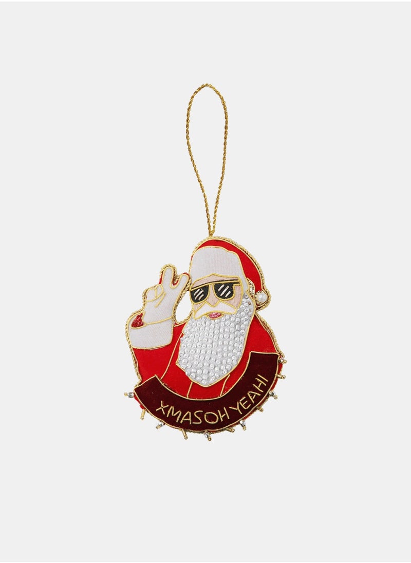 Christmas Decoration FABRIC HANDMADE ORNAMENTS SANTA CLAUS