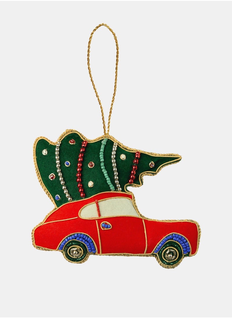 Christmas decoration FABRIC HANDMADE ORNAMENTS CAR