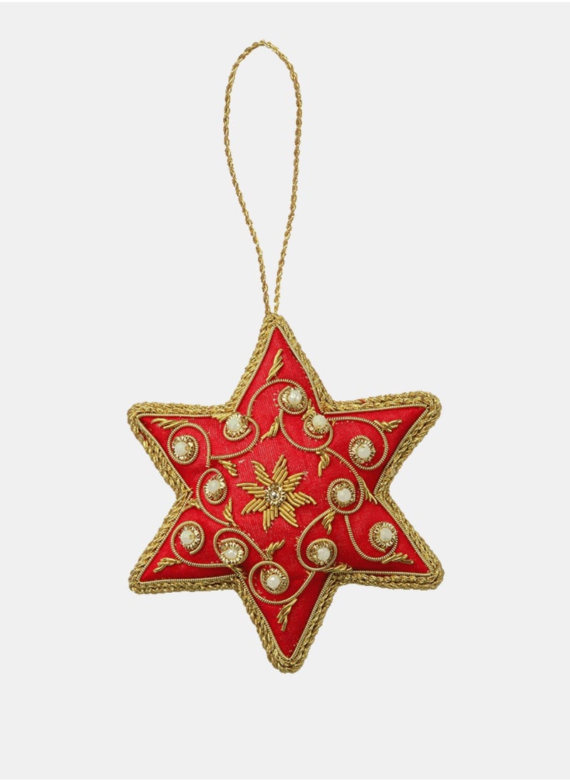 Christmas decoration FABRIC HANDMADE ORNAMENTS STAR