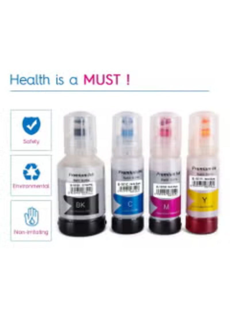 Ink set 101 for Epson for EcoTank 4-Pack Black Cyan Magenta Yellow for L4150 L4160 L6160 L6170 L6176 L6190 L14150 Printer