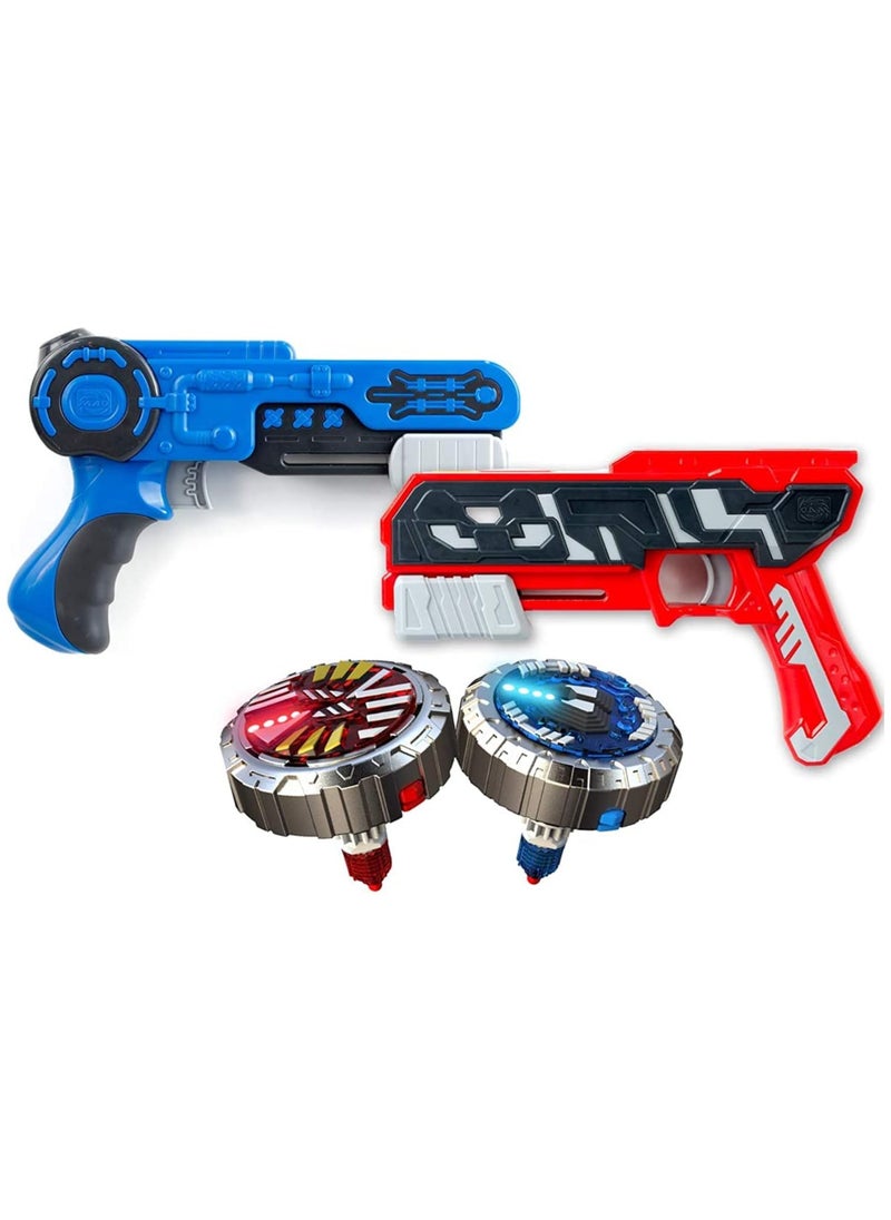 MAD Battle Pack by | 2 Blasters & 2 LED Spinning Tops | For Ages 5+