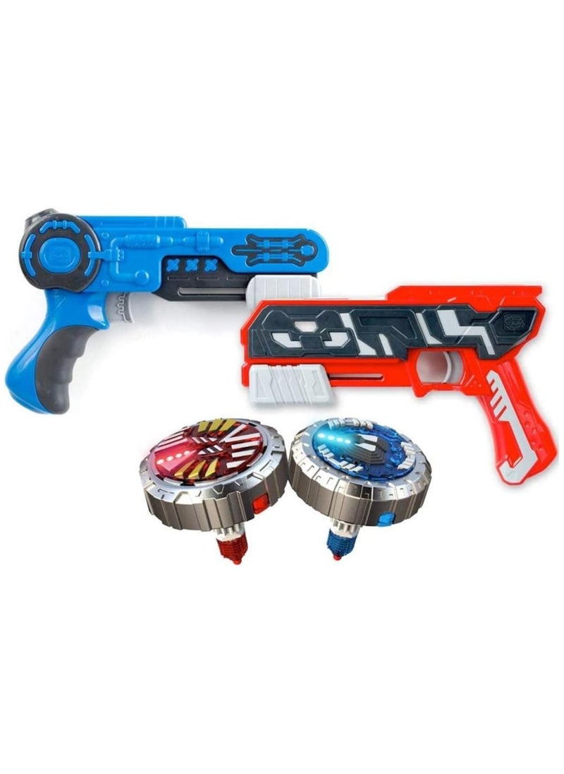 MAD Battle Pack by | 2 Blasters & 2 LED Spinning Tops | For Ages 5+