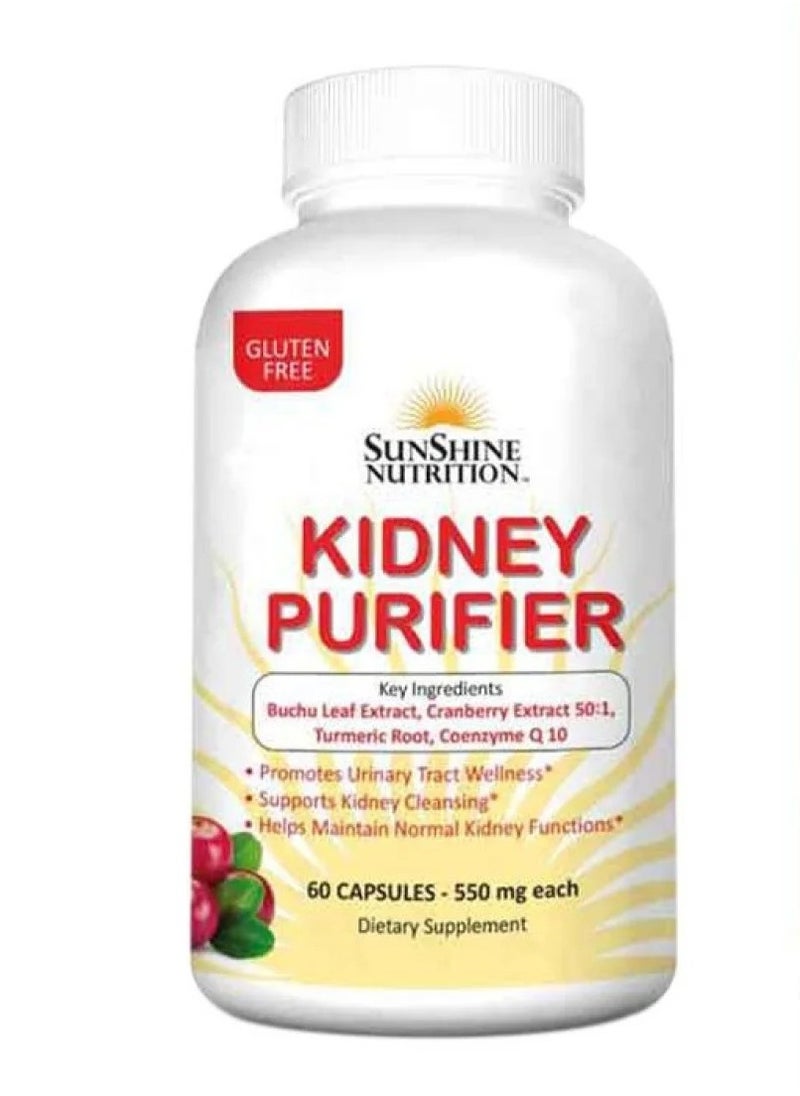 Kidney Purifier Support Kidney Cleansing 550 mg Dietary Supplement 60 Capsule