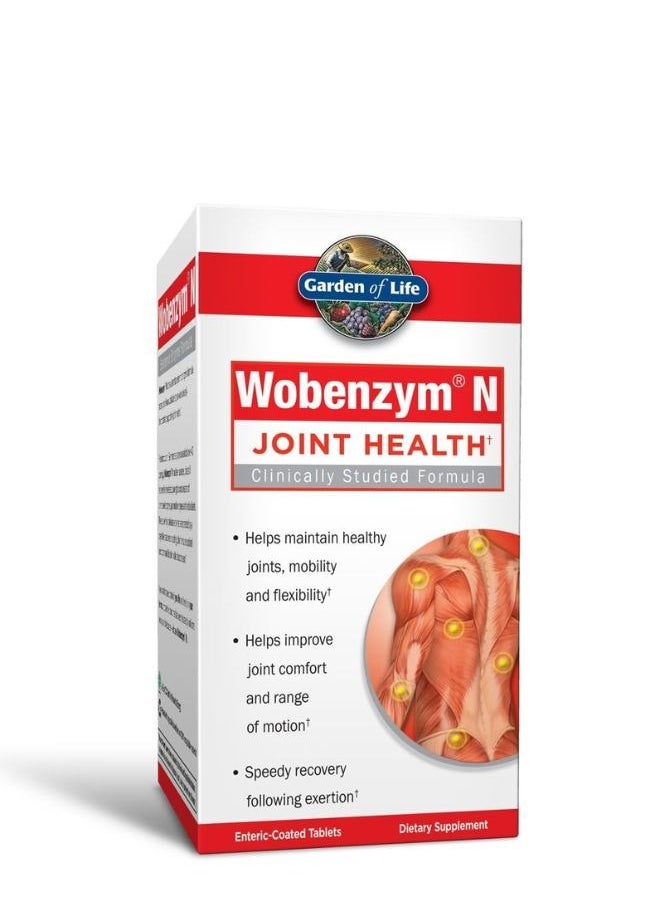 Joint Support Supplement Wobenzym N Systemic Enzymes, 200 Tablets