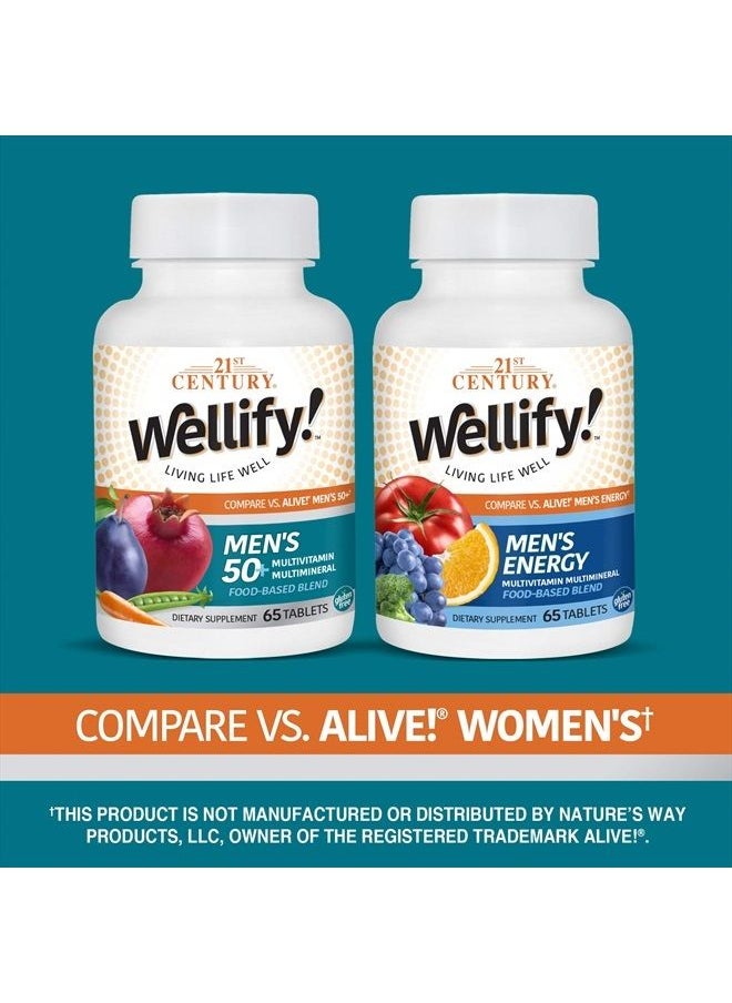 Wellify Men's 50+ Multivitamins with Minerals, 65Count