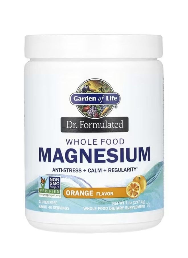 Dr. Formulated Whole Food Magnesium Powder Orange