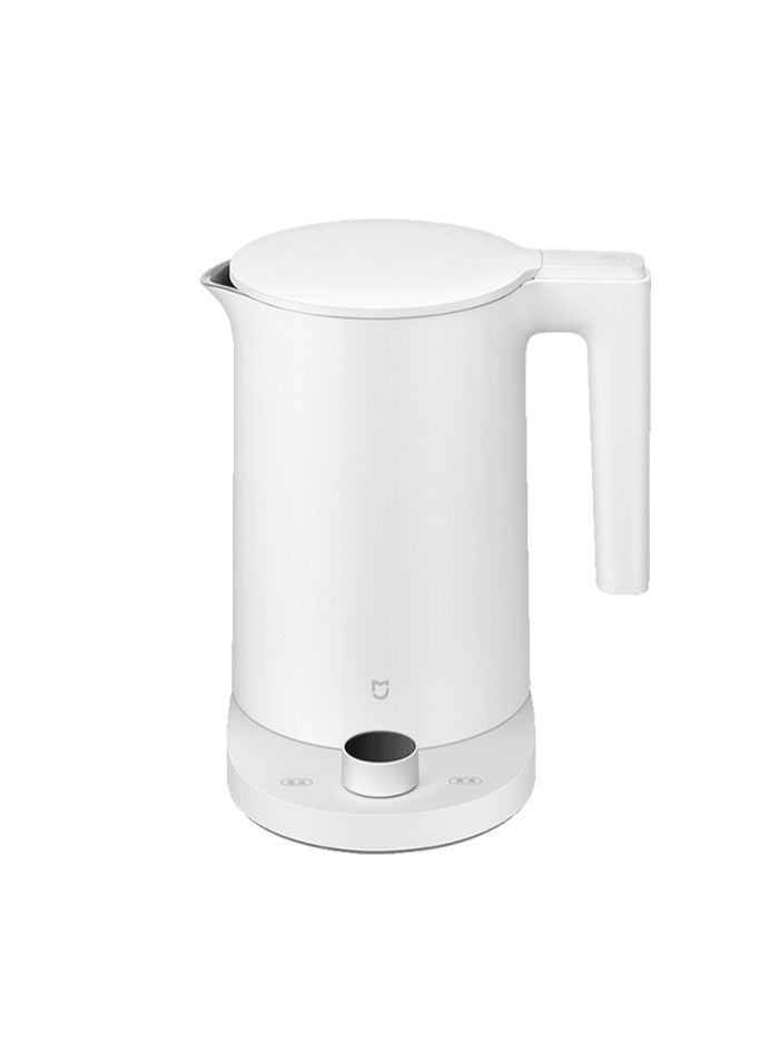 2 Pro Smart Electric Water Kettle LED Display Intelligent Temperature Control Fast Hot Boiling Stainless Teapot 1.7 L 1800 W MJJYSHO1YM White